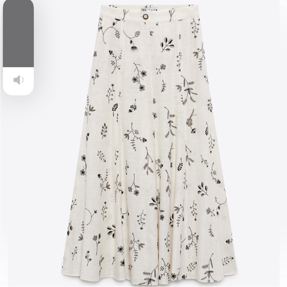 Zara embroidered floral maxi skirt - Picture 5 of 6